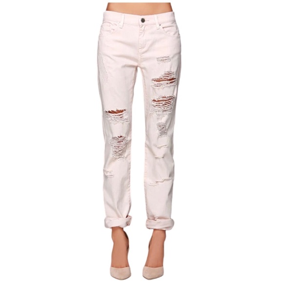 ❤️ BLANK NYC ❤️ COLLECTION STYLISH LIGHT PINK DISTRESSED RIPPED DESIGN JEANS . - Picture 12 of 16